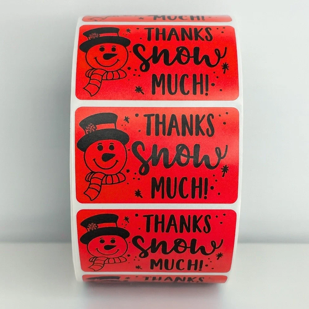 Christmas Snowman Stickers – Thank You Labels for small business 2
